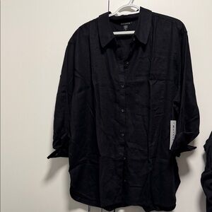 Athleta Black Button Down Shirt